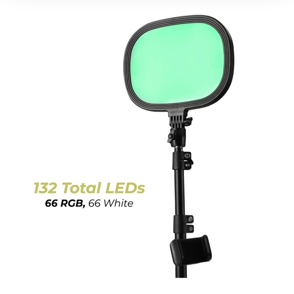 Streaming Light 9" USB New Camera Panel Light Wireless Remote Camera Light Black - Picture 6 of 8